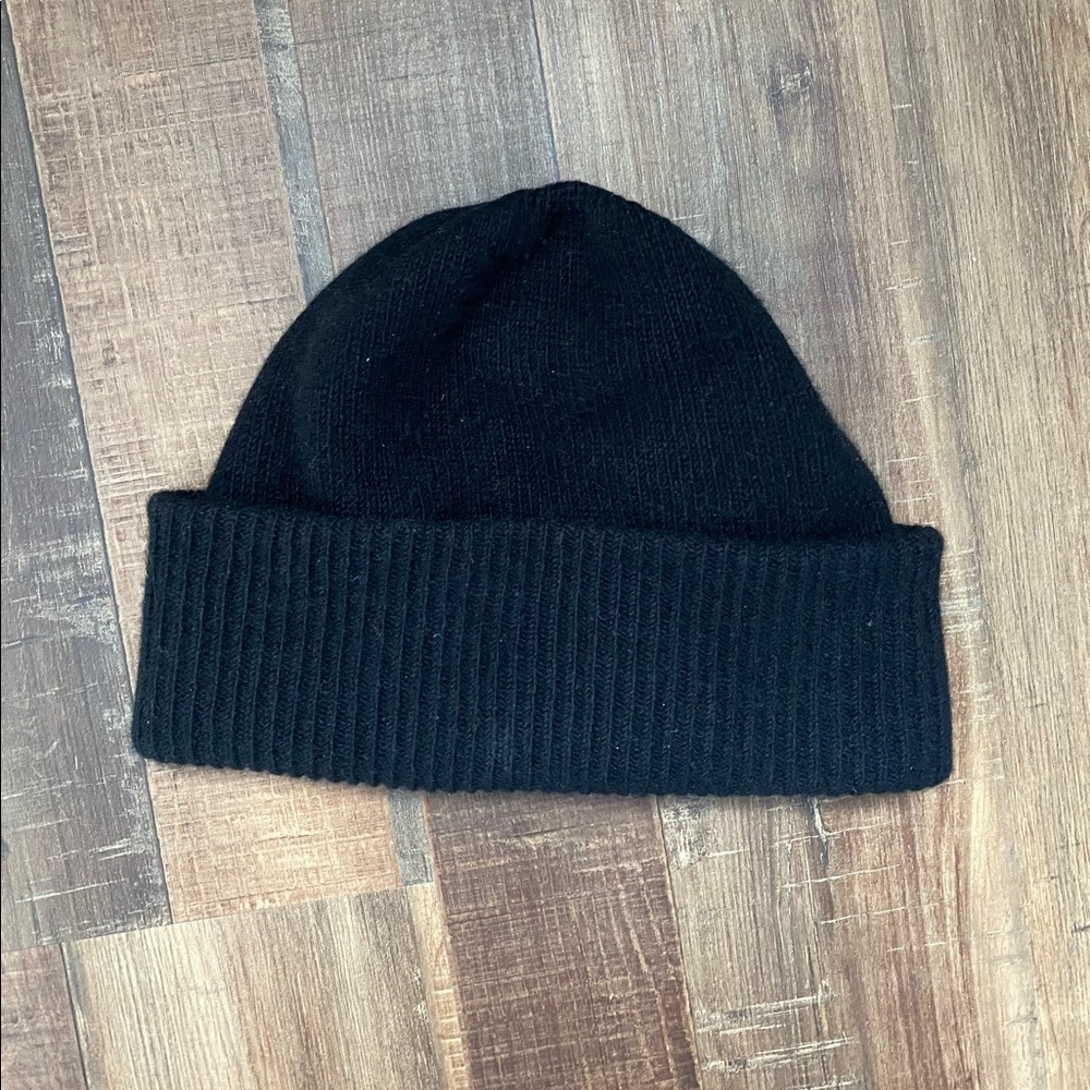 Portolano Cashmere Black Beanie